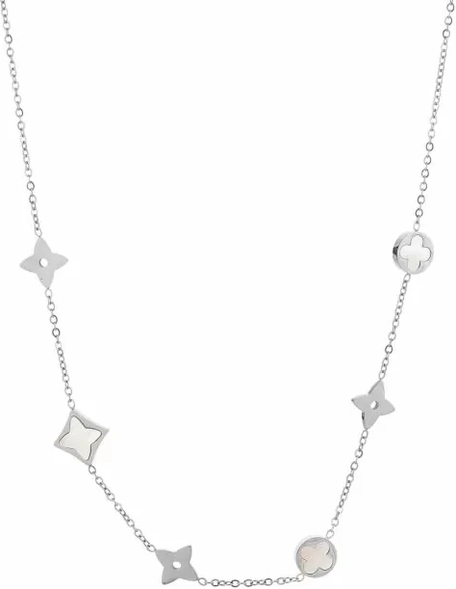 Michelle Bijoux - Inspired Luxe Goodlife Ketting - Stainless steel - Zilver