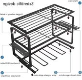 Sleutelrekje voor aan de muur - Metalen sleutelhaak rek met 10 haken - 27.5x9.5 cm Sleutelrekje voor aan de muur - Metalen sleutelhaak rek met 10 haken - 27.5x9.5 cm