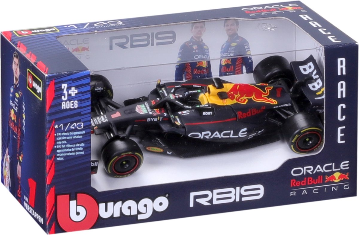Bburago Red Bull Racing RB19 - #1 Max Verstappen - Formule 1 2023 - Winner Miami GP 2023 - schaalmodel - modelauto - schaal 1:43 - ca 11 cm — afbeelding 12