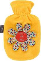 Bol.com Kleine warmwaterkruik 08 liter - Geborduurde pluche overtrek "Love The Bees" - Warmtezak voor pijnverlichting aanbieding