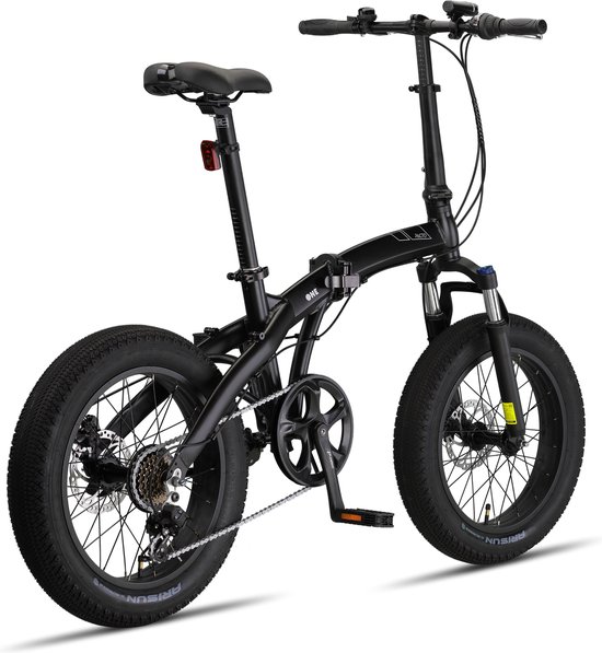 Pacto One Vouwfiets Zwart Shimano 6v Plooifiets Fatbike 20 inch Aluminium Phatbike Voorvorkvering van PACTO — afbeelding 2