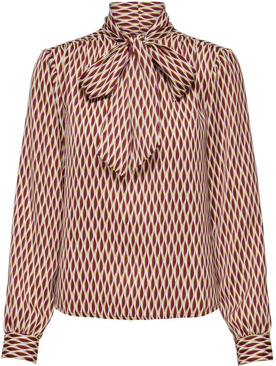 ONLY ONLJILL L/S BOW TOP PTM Dames Top - Maat XS