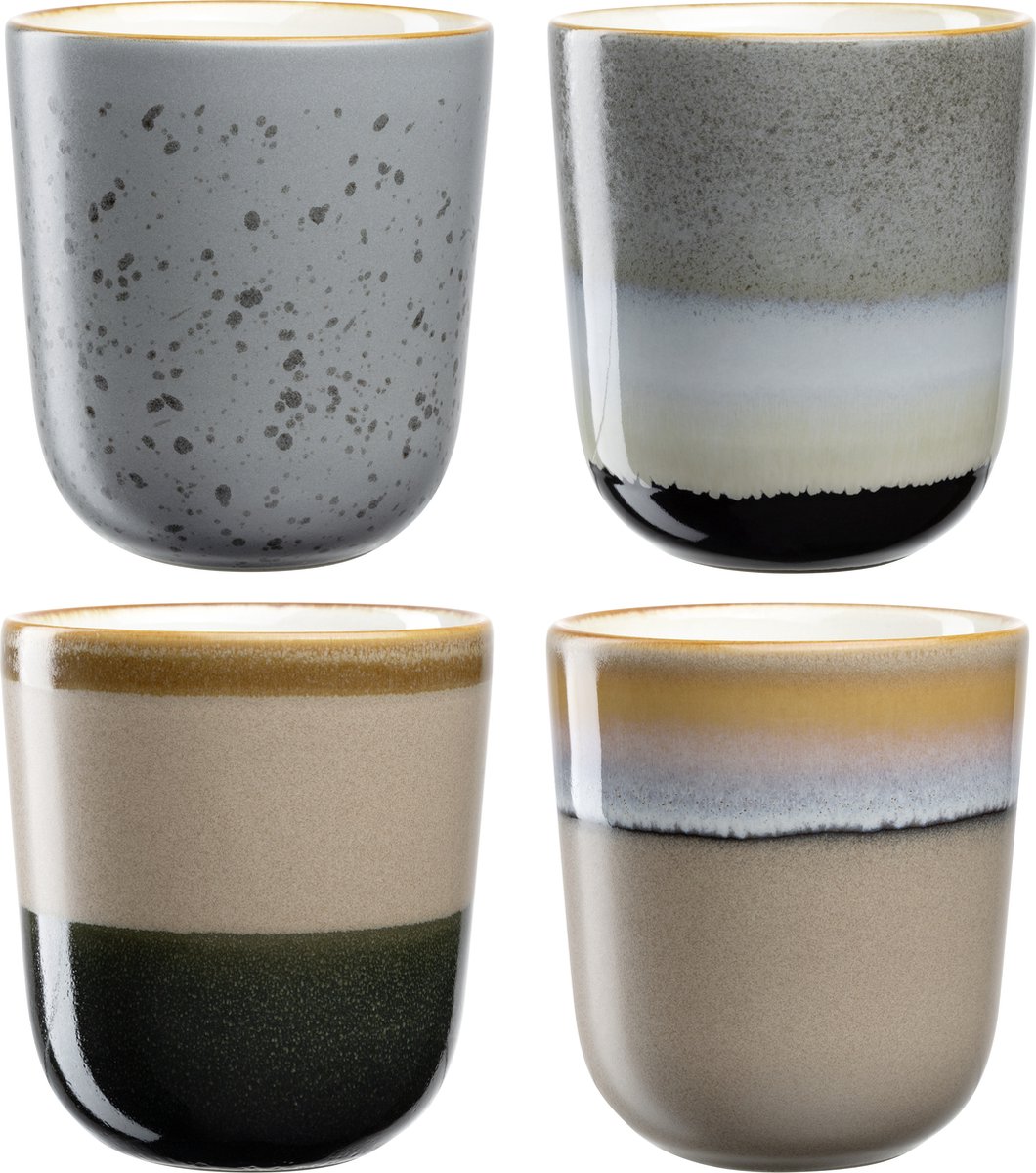 Leonardo Roma koffiemokjes 330ml - set/4 assorti