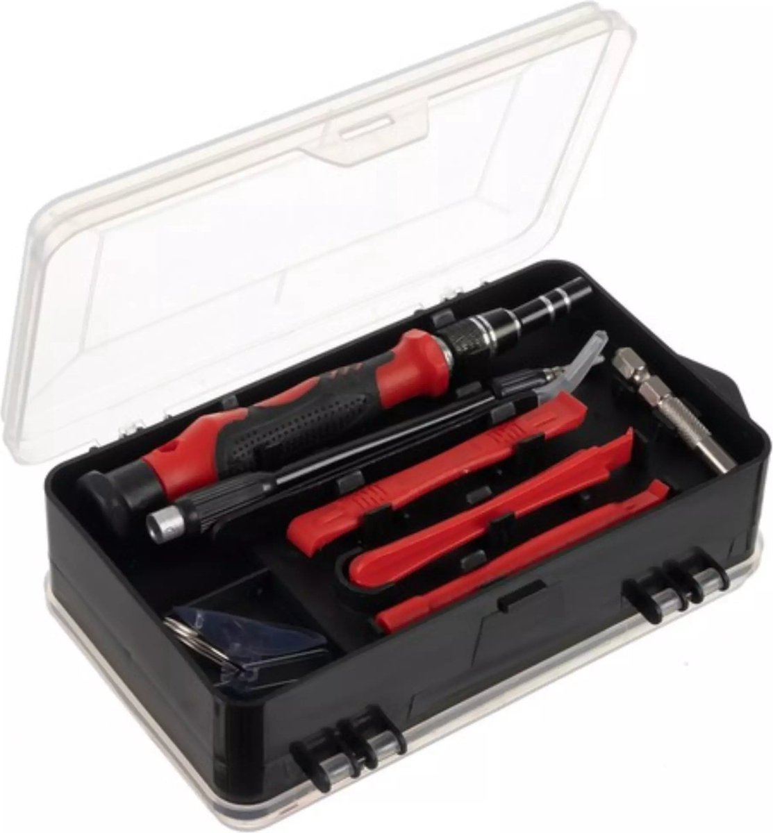 Auto-ratelsleutelset, ratelsleutelset voor auto, set verwisselbare multifunctionele sleutels, 46-delige draagbare sleutelset voor reparaties van sanitair, elektricien