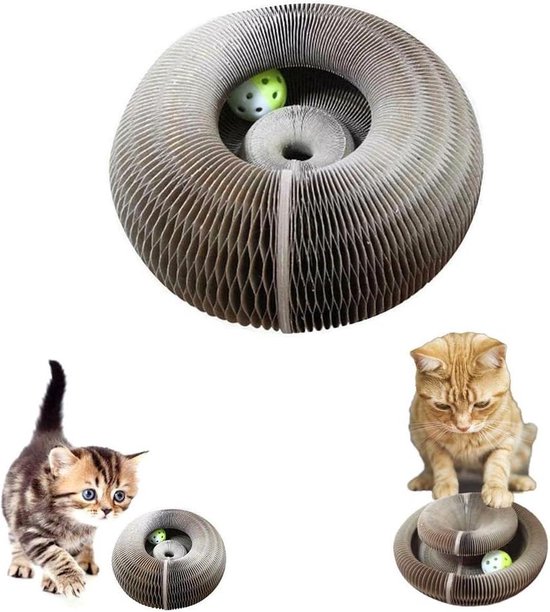 Kattenhuis Karton Magic Organ Krabplank Voor Katten – Opvouwbaar Speelhuis Met Krabkarton | Beschermt Meubels En Vermaakt Je Kat Katten Speelplaats Meubelbescherming