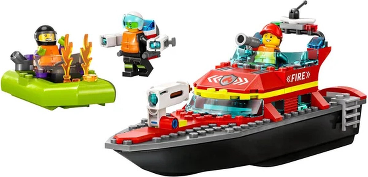 LEGO City Reddingsboot Brand Speelgoed voor Kinderen - 60373 — afbeelding 15