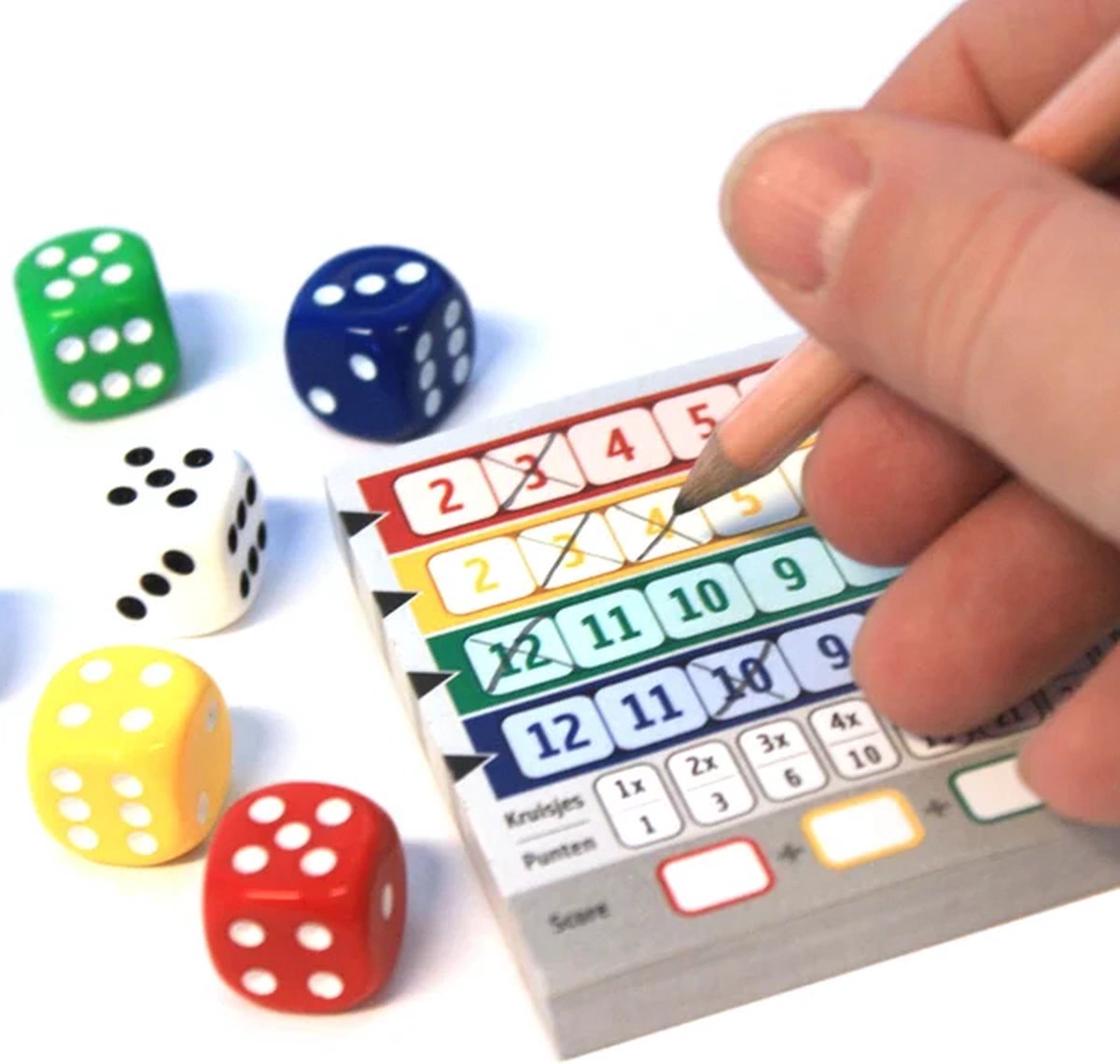 White Goblin Games - Qwixx - Dobbelspel - 2 tot 5 spelers - Voor de hele familie - Gezelschapsspel - Klein cadeautje — afbeelding 12