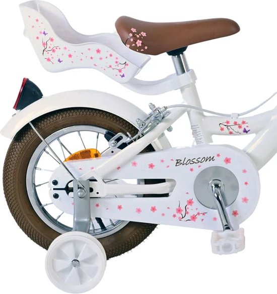 Volare Blossom Kinderfiets Meisjes 12 inch Wit Twee handremmen van Volare — afbeelding 5