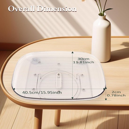 ESOYAWE Houten draaiplateau, 360 graden draaibaar, voor eettafel, 50