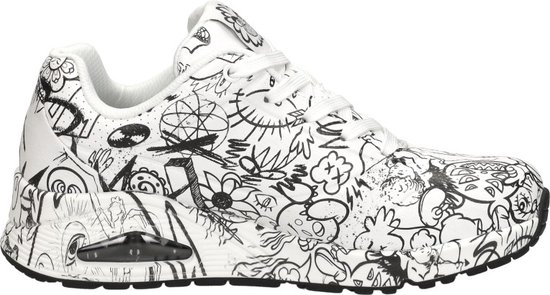 Foto: Skechers uno process sketch sneakers laag wit maat 36