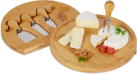 Bamboe Kaasplank draaiplateau diameter 35 cm kopen