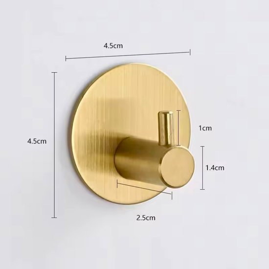 Trendy Goods Set Van 4 Goude Handdoekhaakjes Zelfklevend Rond trendy-goods-set-van-4-goude-handdoekhaakjes-zelfklevend-rond