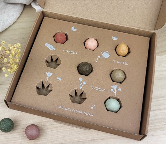 Flower bombs - Gift meter - géométrique - tu veux être ma marraine ?