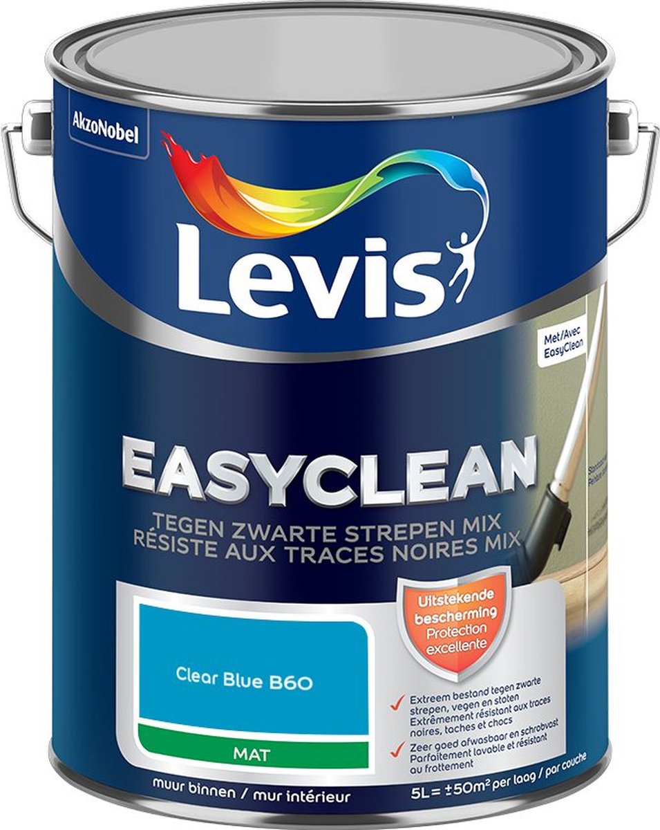 Levis - Easyclean Tegen Zwarte Strepen Mix - Clear Blue B60 - Mengverf - 5 L