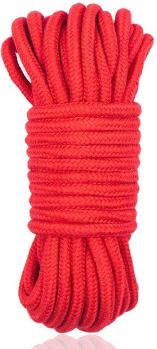 Goedkoopste Bondage Touw - 10 meter x 7 mm - Rood voor BDSM - voor beginners en gevorderden