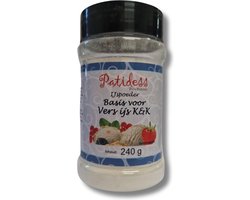 Patidess ijsmix voor ijsmachine - basis voor zelfgemaakt ijs - 240 gram