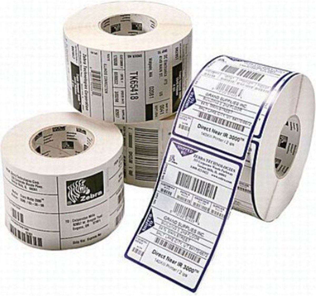 Zebra 3010793 (PolyPro 3000T) Etiket Zwart op wit (102 mm x 51 mm) 4 rollen