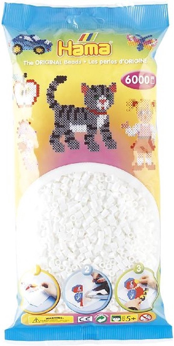 Hama 6000 Kralen Wit - 205-01