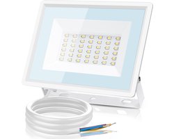 Aigostar 10Q11 - LED schijnwerper - 30W - IP65 Waterdicht - Floodlight - Breedstraler - Bouwlamp - Buitenlamp - 4000K - Wit