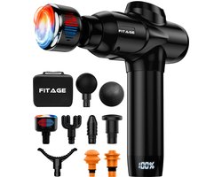 FITAGE Infrarood Massage Gun Professioneel - Warm & Koud Massage Apparaat - Massageapparaat Massagegun - Massage Pistool - Zwart