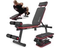 Hop-Sport Opvouwbare Multifunctionele Gewichtsbank HS-2040HB – Verstelbare Trainingsbank Voor Bankdrukken Krachttraining en Full-Body Workouts Thuis – Compact Duurzaam Fitnessapparaat Voor Optimale Core- en Spierontwikkeling