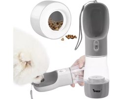 Purlov Hondenfles/Bidon met Kom: Perfect voor Reizen met Uw Hond