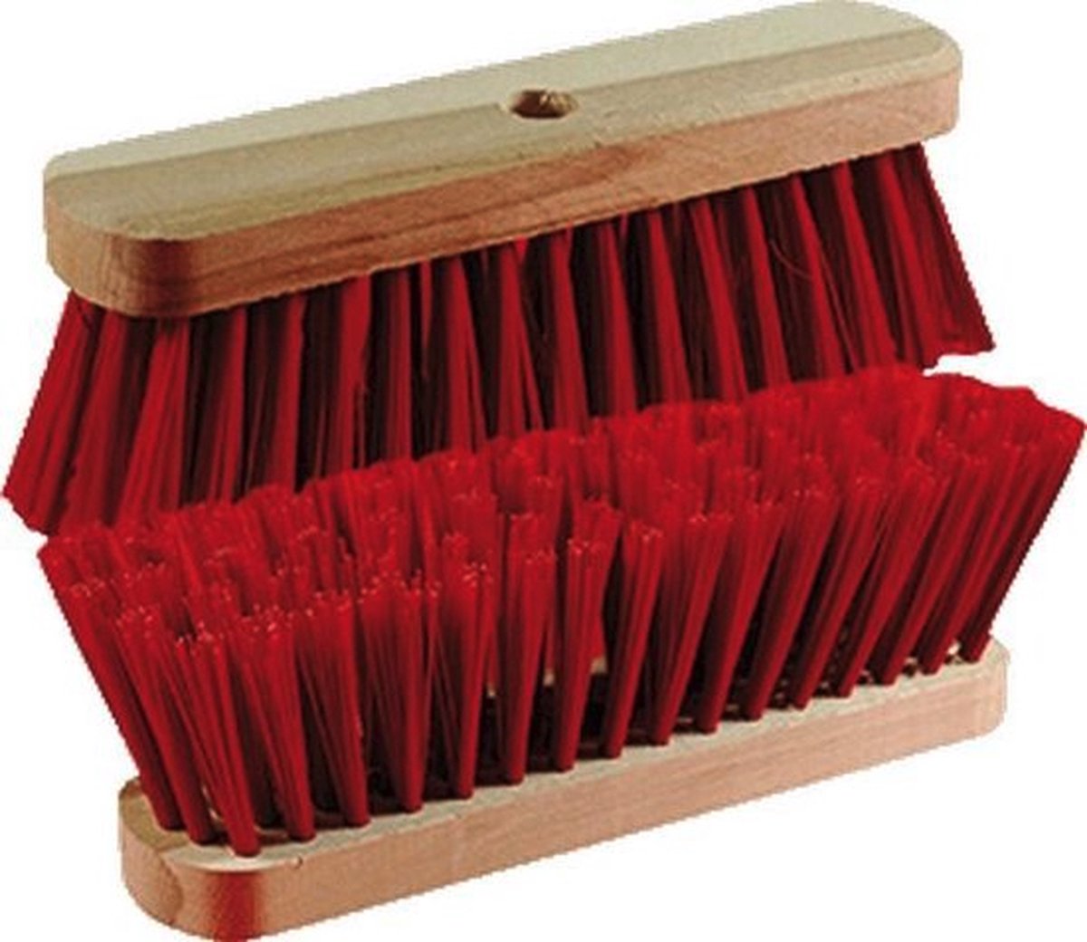 Goedkoopste HL - set 2 Stuks - Bezem - Bezems -Straatbezem - Harde bezem - Buiten - Rood - 30 Cm - Zonder steel.