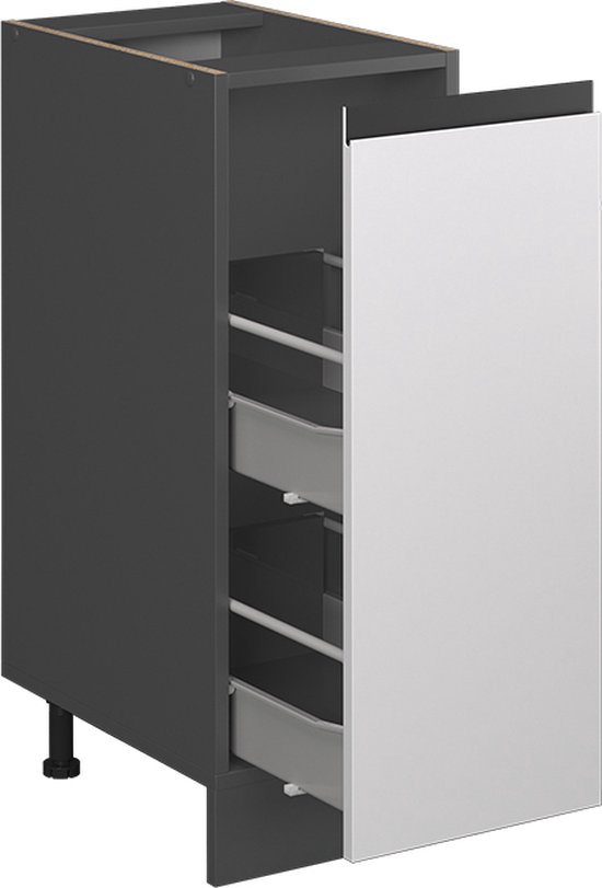 Vicco Armoire à pharmacie R- Line, Wit/Anthracite, 30 cm, WB Anthracite