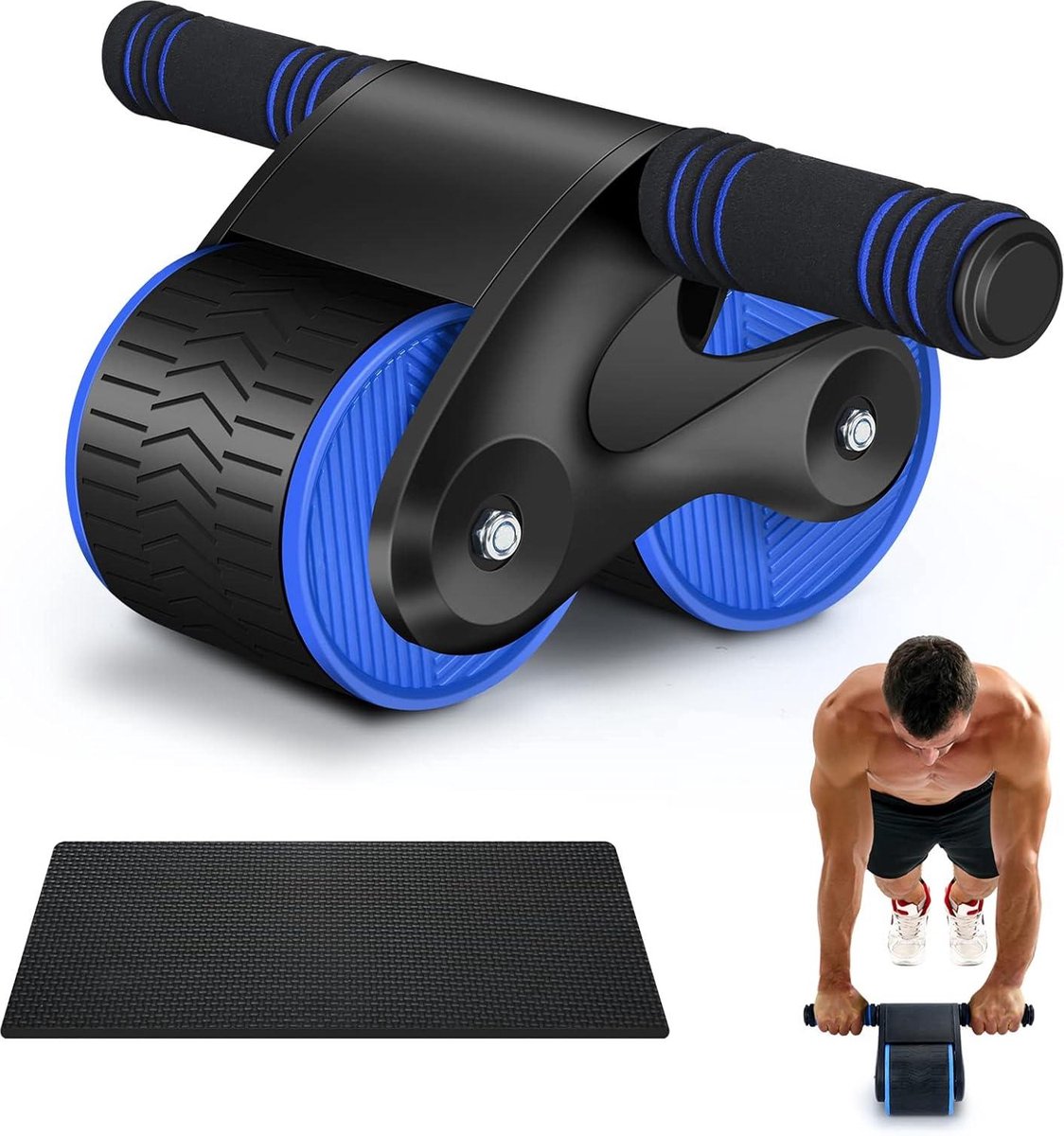 Automatische Rebound Buikspierwiel met Weerstandsband - Verbeter je workout met dit handige fitnessapparaat! ab wheel