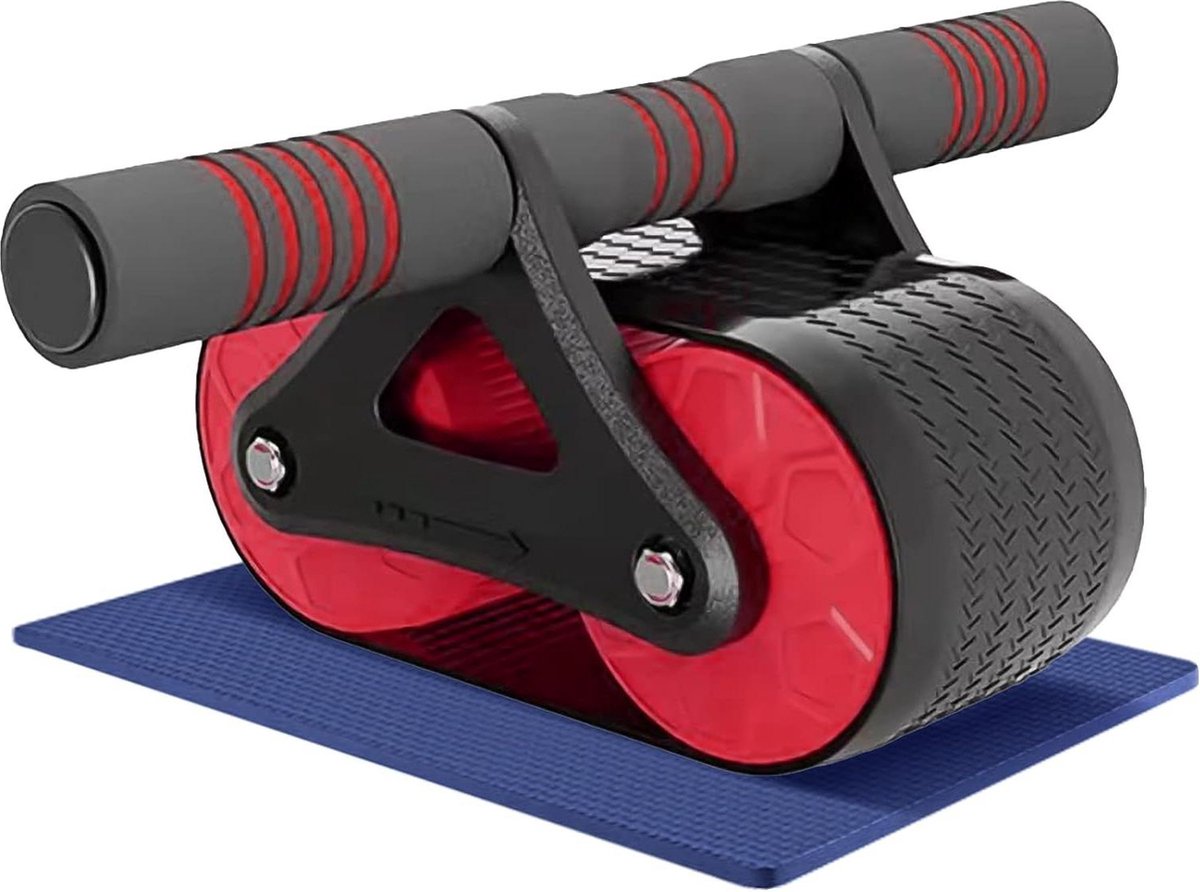 Rollout Abs Buikwiel rol-roller automatische bounce en dubbel wiel met vloermat voor training multifunctioneel voor fitness thuis-oefeningen met vloermat ab wheel