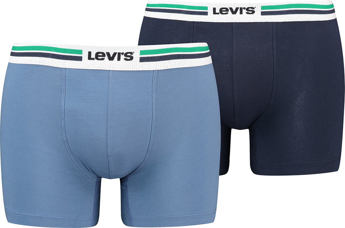 Levi's - 2-Pack - Boxershorts - Lange Pijp - Heren - blauw - XL - 701222843