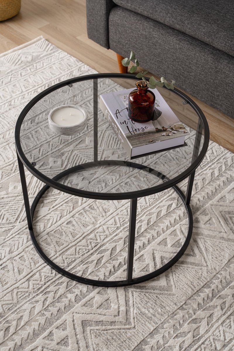 Asir - Salontafel - Zwart - 60 x 45 x 60 cm