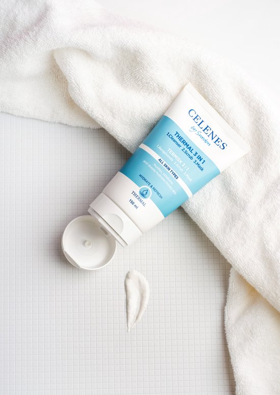 CELENES by Sweden - Nettoyant thermique 3 en 1 - 150 ml. - Gommage/Masque - Tous types de peaux