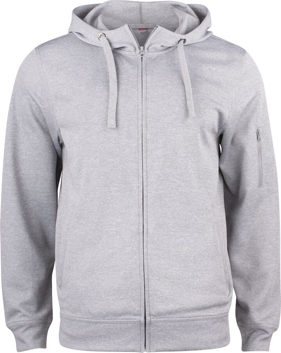 Clique Basic Active Hoody Full Zip 021014 - Grijs-melange - XL