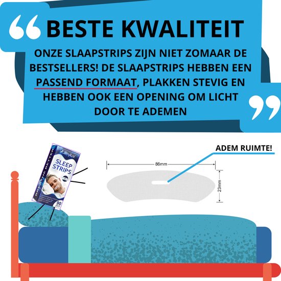 Anti Snurk - Slaaptape - Beter Slapen - Mond Tape - Mondpleisters - Mouth Tape - Sleeptape - Snurk Tape