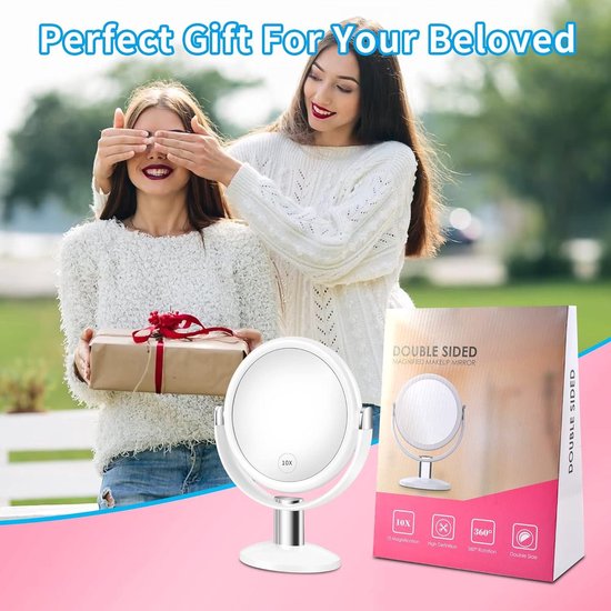 tesa VISIOON Draaibare Cosmeticaspiegel met 5x Vergroting - Dubbelzijdige Make-up Spiegel voor Wandmontage - Zonder Boren te Bevestigen op Tegels, Metaal en Andere Oppervlakken - 30 x 48 cm tesa VISIOON Draaibare Cosmeticaspiegel met 5x Vergroting - Dubbelzijdige Make-up Spiegel voor Wandmontage - Zonder Boren te Bevestigen op Tegels, Metaal en Andere Oppervlakken - 30 x 48 cm