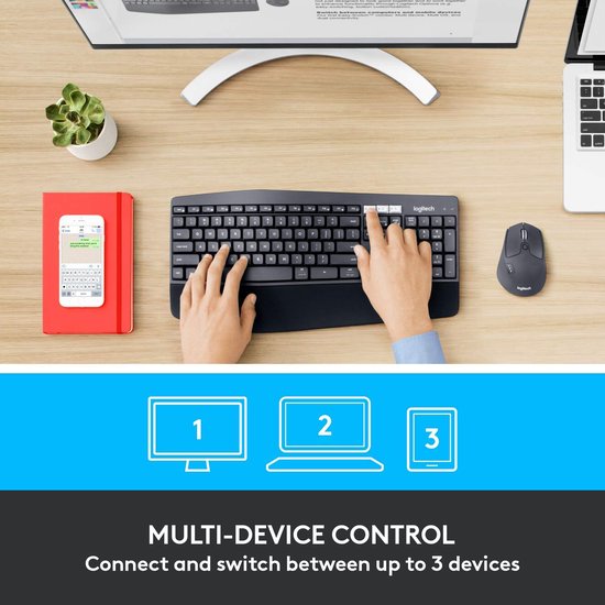 Logitech MK850 Performance - Draadloos Toetsenbord en Muis - US QWERTY ISO - Zwart