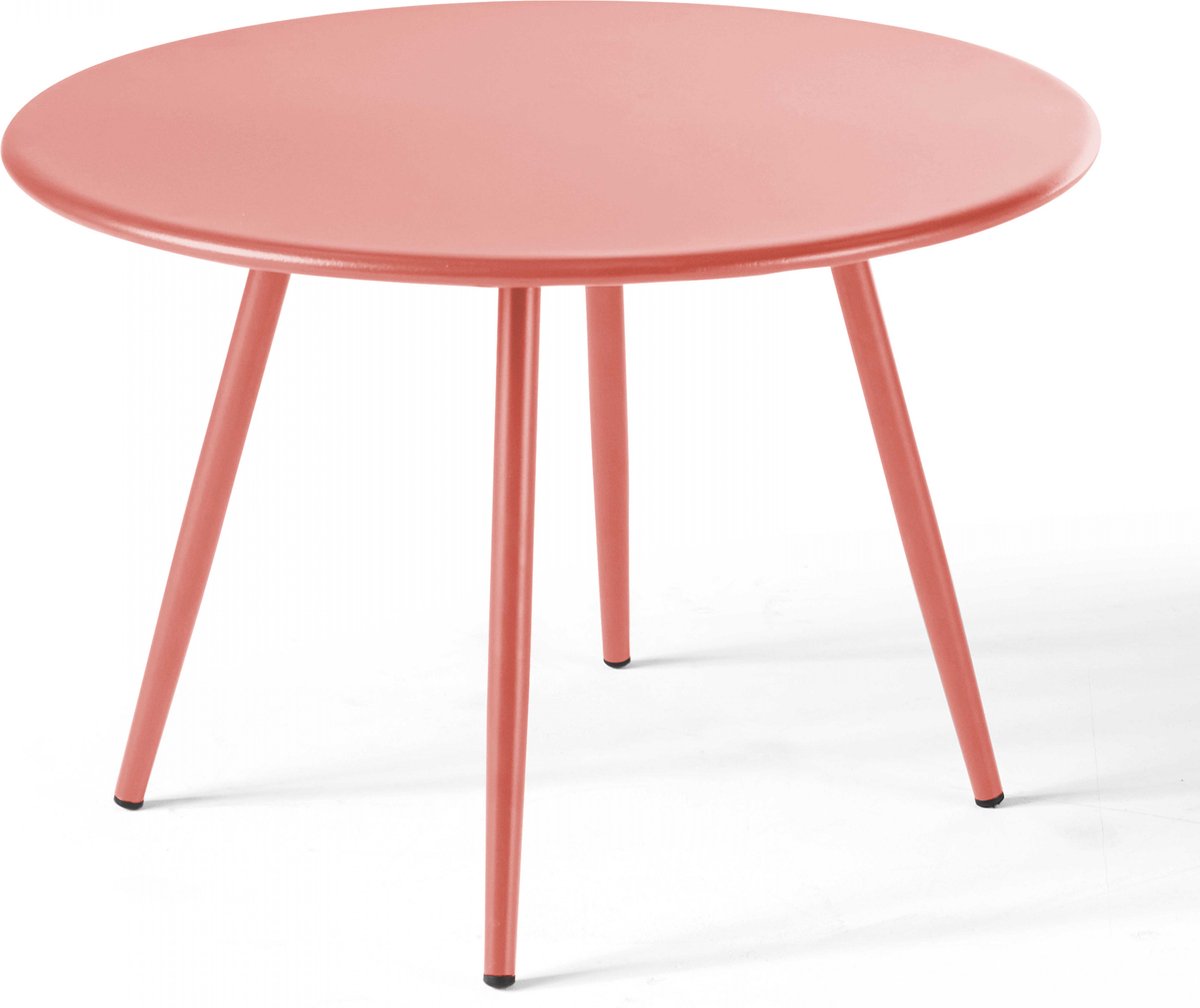 Oviala - Ronde salontafel van klei metaal 50 cm - Palavas