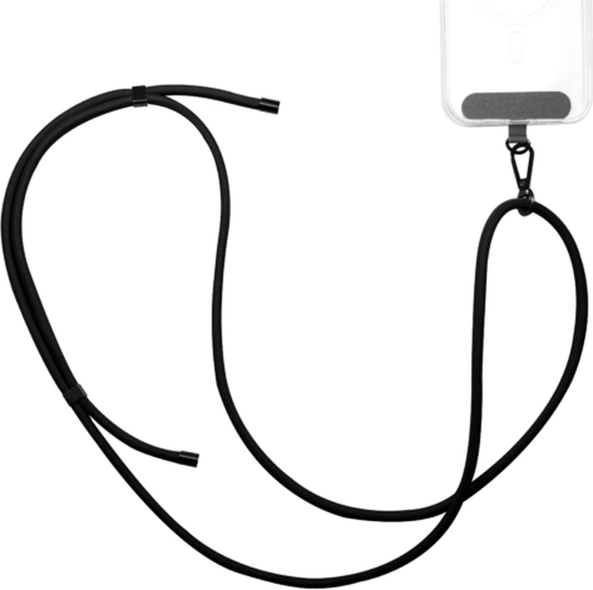 Musthavz Universeel verstelbaar telefoonkoord - Telefoonketting Universeel - Zwart