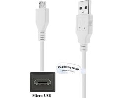 OneOne 4,2m Micro USB kabel. Extra sterke laadkabel. Stevig oplaadkabel snoer past op Logitech G900, G903, H800, Harmony 665, 700, 950, Harmony Elite, One Ultimate, K800, K830, Keys-To-Go