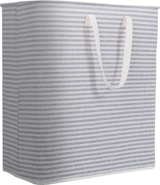 Opvouwbare Wasmand - Grote Capaciteit - Grijs - 100L - 50 x 30 x 61 cm Wicker Storage Basket (2-5)