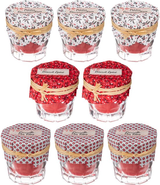 Fééric Lights and Christmas X-MASS decoratieve kaarsenset kerstkaarsen 8 stuks