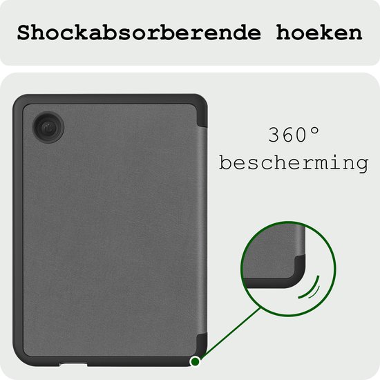 Hoes Geschikt voor Kobo Clara BW Hoesje Bookcase Cover Hoes - Hoesje Geschikt voor Kobo Clara BW Hoes Cover Case - Grijs van Fession — afbeelding 5