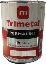 Trimetal Permaline Brillant - Superglanzende aflak solventbasis - RAL 9010 pure white ( gebrokenwit) - 1 L
