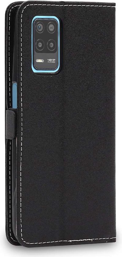 Coque Etui Portefeuille Pour Realme 8 Pro / Realme 8 + Verre Trempé - Noir/Rouge, Neuf