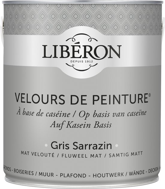 Peinture murs, plafonds et boiseries Velours de peinture gris sarrazin Libéron 0,5L main image 1