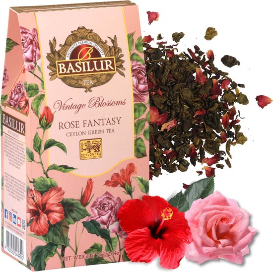 BASILUR VINTAGE BLOSSOMS - Rose Fantasy Groene Losse Thee met Hibiscus ...
