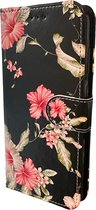 Elite Bookcase Geschikt voor: Samsung Galaxy A35 hoesje - Pasjeshouder - Portemonnee - Kunstleer - Bloemen Print