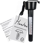 Huntex Waterthermometer - Staafthermometer - Voor Zwembad Jacuzzi Bad - Drijvende Thermometer - Vijver Thermometer - Zwembad verwarming - Thermometer buiten binnen - Zwart