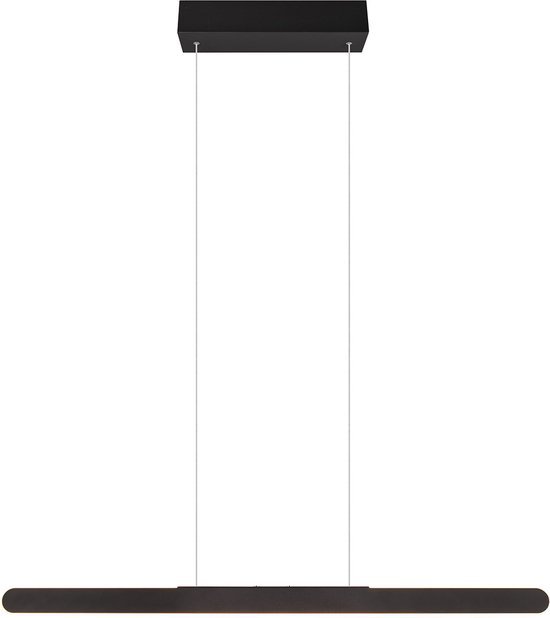 LED Hanglamp - Torna Soile - 28W - Aanpasbare Kleur - Dimbaar - Mat Zwart - Metaal